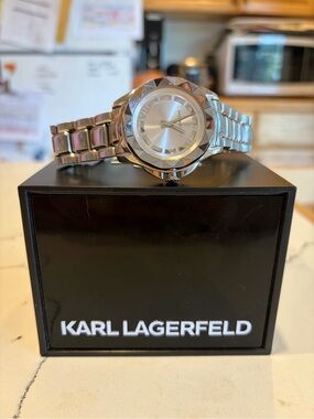 Karl Lagerfeld Silver-Tone Women's Bracelet Watch